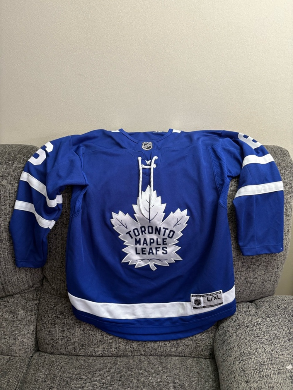 NHL Royal Blue and White Licensed Hockey Jersey